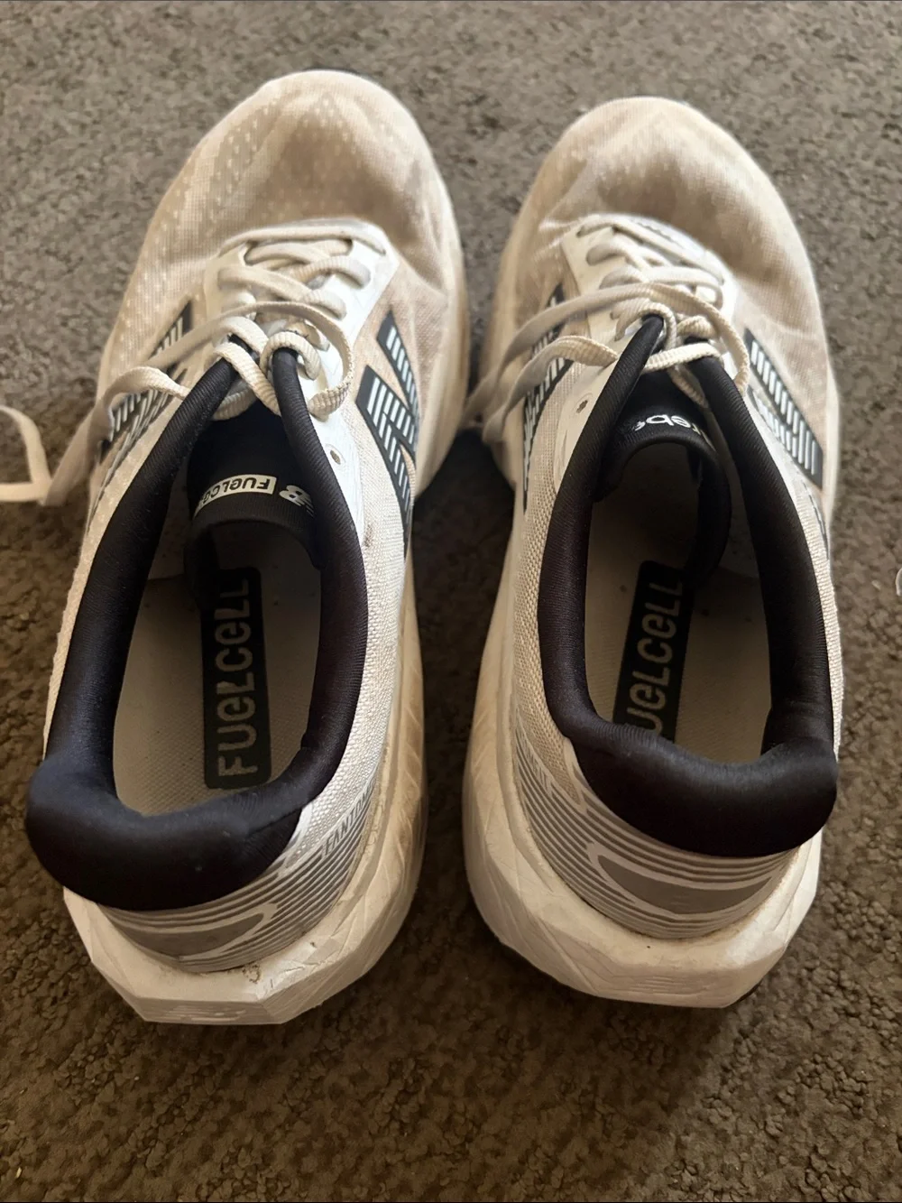 New Balance Men’s FuelCell v5 Running Sneakers - Beige/Black